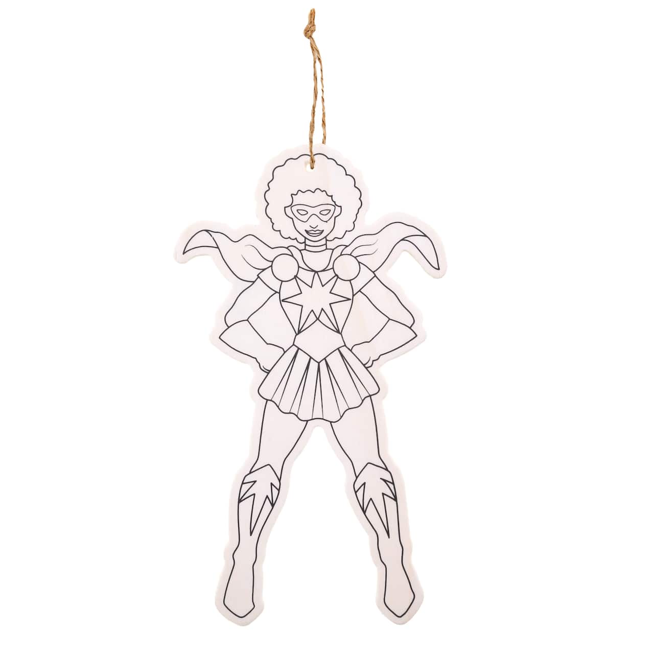 Superhero Color-In Wood Ornament by Creatology&#x2122;
